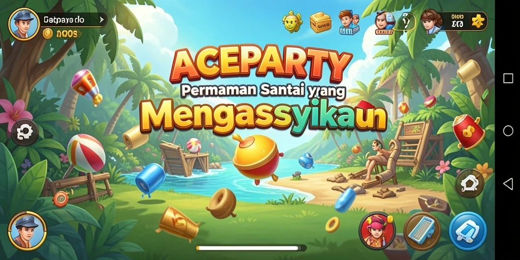 Tampilan gameplay ACEPARTY yang mengasyikkan dan penuh warna.