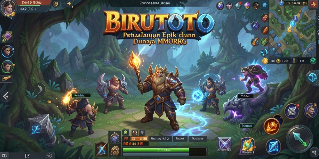 Tampilan gameplay yang mendebarkan dari BIRUTOTO dalam petualangan MMORPG.