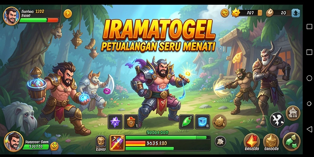 Tangkapan layar gameplay <strong>IRAMATOGEL</strong> menunjukkan aksi seru dalam dunia petualangan.