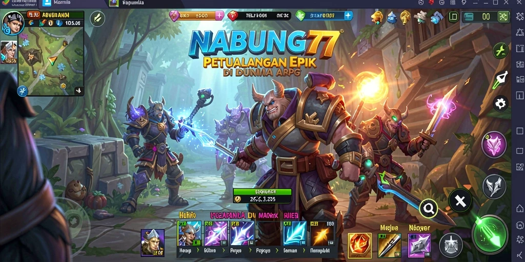 Tampilan gameplay menegangkan dalam <strong>NABUNG77</strong> dengan aksi RPG yang dinamis.