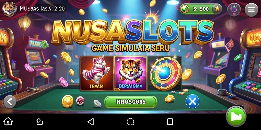 Tampilan gameplay NUSASLOTS yang menarik dan penuh warna.